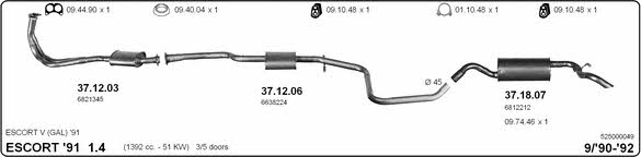 Imasaf 525000049 Exhaust system 525000049