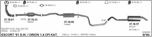 Imasaf 525000059 Exhaust system 525000059