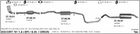 Imasaf 525000090 Exhaust system 525000090