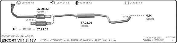 Imasaf 525000097 Exhaust system 525000097