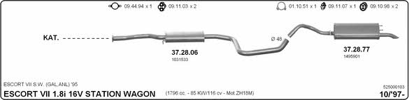 Imasaf 525000103 Exhaust system 525000103