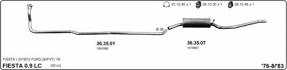 Imasaf 525000104 Exhaust system 525000104