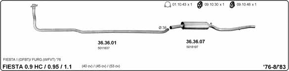 Imasaf 525000105 Exhaust system 525000105