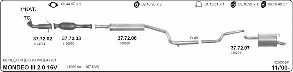  525000241 Exhaust system 525000241