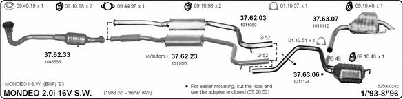 Imasaf 525000242 Exhaust system 525000242