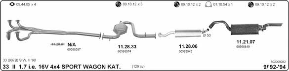 Imasaf 502000082 Exhaust system 502000082