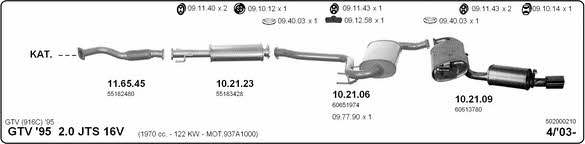  502000210 Exhaust system 502000210