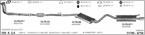  504000149 Exhaust system 504000149