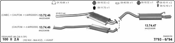 Imasaf 504000156 Exhaust system 504000156