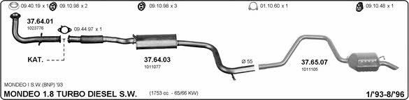 Imasaf 525000249 Exhaust system 525000249