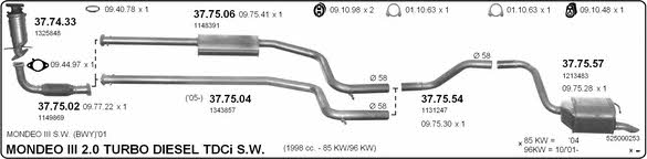 Imasaf 525000253 Exhaust system 525000253
