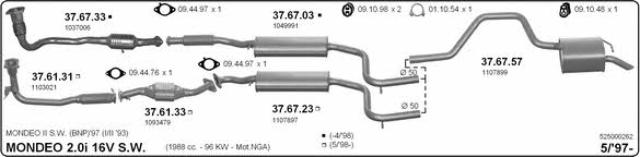 Imasaf 525000262 Exhaust system 525000262