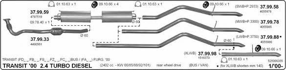  525000355 Exhaust system 525000355