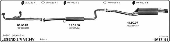 Imasaf 533000054 Exhaust system 533000054