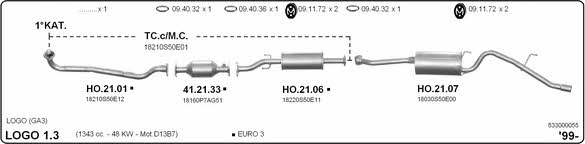 Imasaf 533000055 Exhaust system 533000055