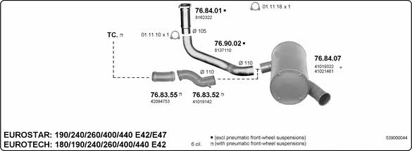 Imasaf 539000044 Exhaust system 539000044