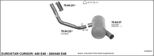 Imasaf 539000047 Exhaust system 539000047