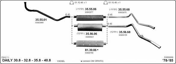  539000098 Exhaust system 539000098