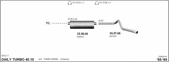 Imasaf 539000101 Exhaust system 539000101