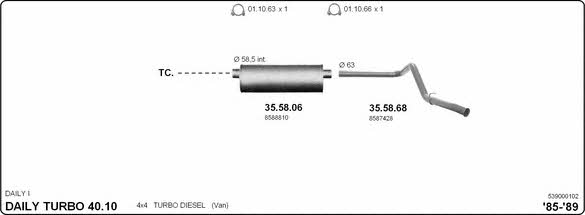  539000102 Exhaust system 539000102