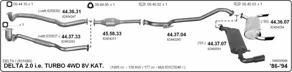 Imasaf 546000046 Exhaust system 546000046