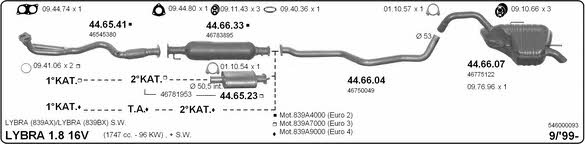  546000093 Exhaust system 546000093