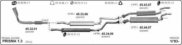 Imasaf 546000106 Exhaust system 546000106