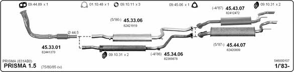 Imasaf 546000107 Exhaust system 546000107