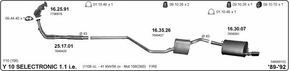Imasaf 546000152 Exhaust system 546000152