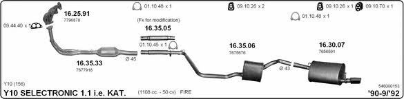 Imasaf 546000153 Exhaust system 546000153