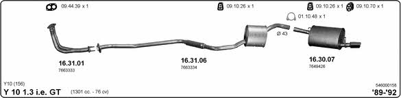 Imasaf 546000158 Exhaust system 546000158