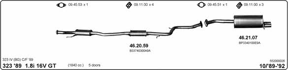 Imasaf 552000026 Exhaust system 552000026
