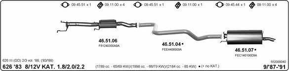 Imasaf 552000040 Exhaust system 552000040