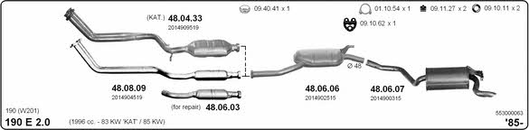  553000063 Exhaust system 553000063