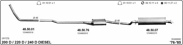 Imasaf 553000082 Exhaust system 553000082