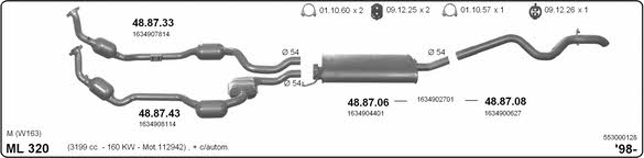 Imasaf 553000128 Exhaust system 553000128