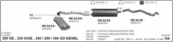 Imasaf 553000130 Exhaust system 553000130