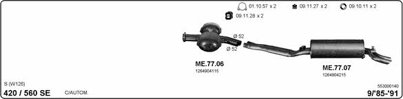 Imasaf 553000140 Exhaust system 553000140
