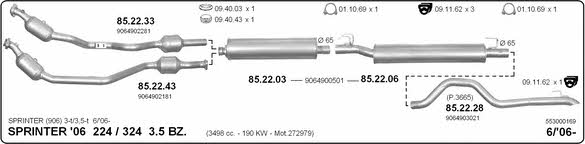 Imasaf 553000169 Exhaust system 553000169