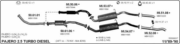 Imasaf 555000017 Exhaust system 555000017