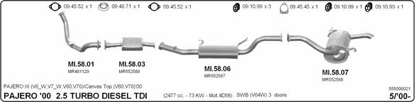 Imasaf 555000021 Exhaust system 555000021