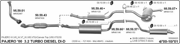 Imasaf 555000025 Exhaust system 555000025