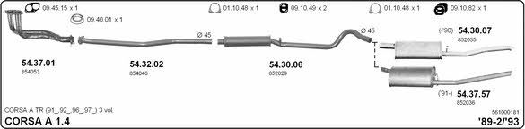 Imasaf 561000181 Exhaust system 561000181