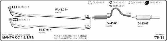  561000284 Exhaust system 561000284