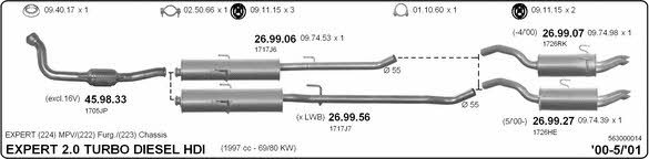 Imasaf 563000014 Exhaust system 563000014