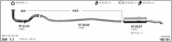 Imasaf 563000198 Exhaust system 563000198