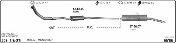 Imasaf 563000203 Exhaust system 563000203