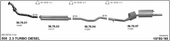 Imasaf 563000254 Exhaust system 563000254