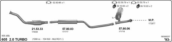Imasaf 563000257 Exhaust system 563000257