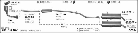 Imasaf 563000301 Exhaust system 563000301